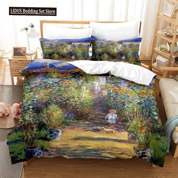 x2563 Bed SheetsAlmond Blossom By Van Gogh Duvet Cover Set Floral Flower Bedding Set For Girl Nordic Comforter Cover Size Bedding Set 3-Piece Bedding Set (1 Duvet Cover + 2 Pillow Shams) nj2563