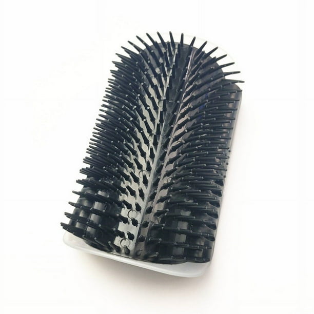 Dispositivo de frotamiento de pelo de gato con arco fijo de esquina de pared grande, cepillo de masaje para eliminar el pelo y la picazón, suministros para gatos