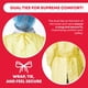 thumbnail image 4 of Bata aislante Ever Ready para primeros auxilios desechable, 30 unidades, color amarillo, 4 of 7