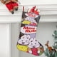 thumbnail image 2 of Max y Ruby Tema: Calcetines de Navidad, fino lino blanco para colgar en escaleras y chimenea, decoración navideña para el hogar, regalo de Navidad. 45cm × 32cm, 2 of 5