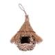 thumbnail image 5 of Casa de pájaros de hierba, casa de nido de loros, casa de colibrí, casa de pájaros tejida a mano para ventana, decoración de jardín y césped al aire, 5 of 5