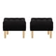 thumbnail image 1 of Set Pouf Wood 1c Felpa 05 Negro, 1 of 5