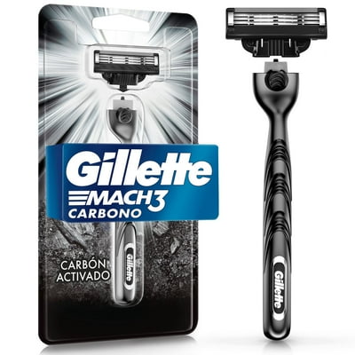 Máquina De Afeitar Mach3 Carbono Con Carbón Activado 1 Un Gillette