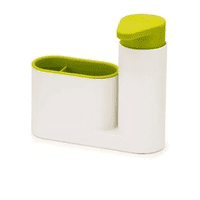 Genérico - Set Dispensador Lavalozas Liquido Con Portaesponja Blanco