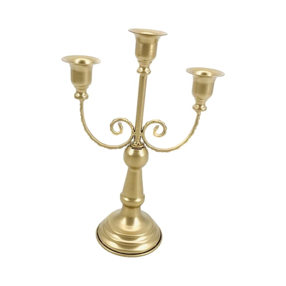 Candelabro De Metal Para Centro De Mesa, Candelabro Cónico Para Comedor, Eventos En El Hogar, Dorado