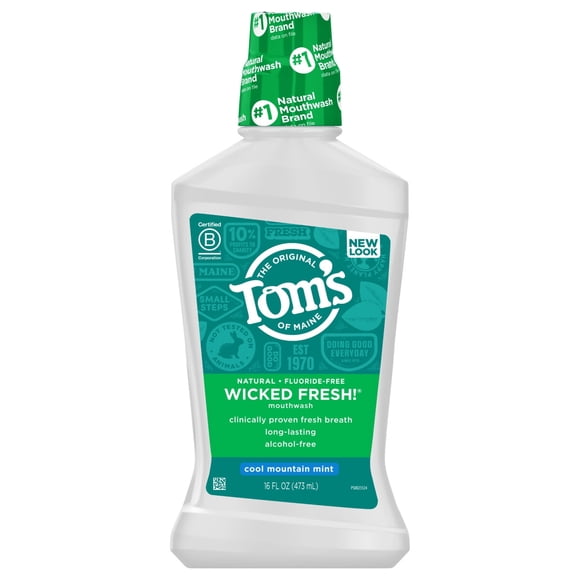 Enjuague Tom's Wicked Fresh 16 FL OZ 473 ml sin alcohol