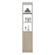thumbnail image 2 of Estante Alto De Baño 1 Puerta Bath Cartagena Y Blanco 162,2x33x26,8 Cm, 2 of 3