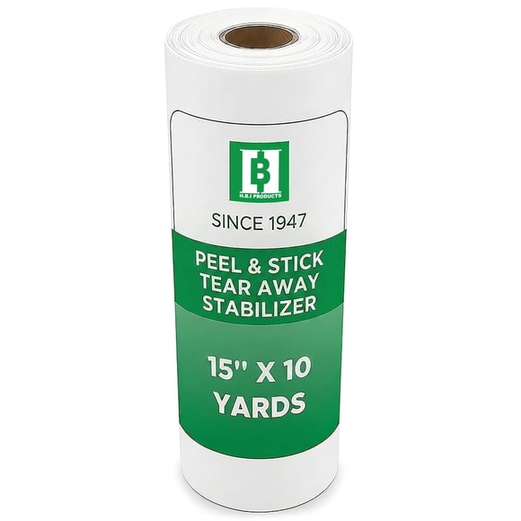 Estabilizador de Bordado HBI 38 cm x 9 m Autoadhesivo y Desprendible