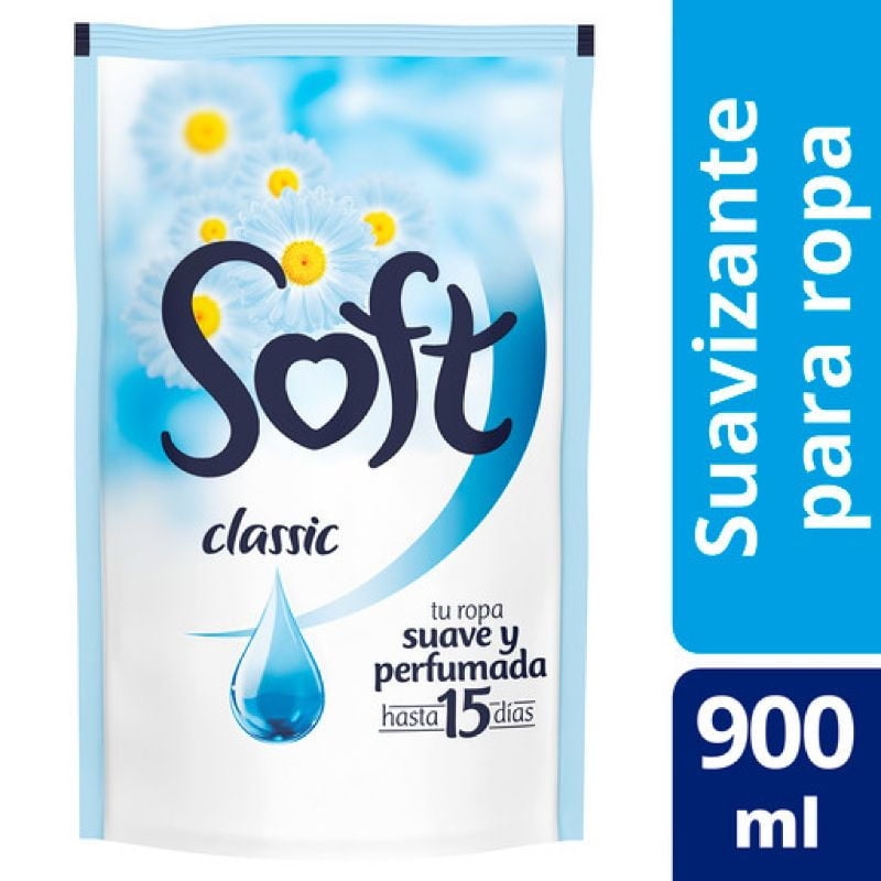 Suavizante Líquido Classic Doypack 900 ml Soft