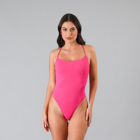 Traje Baño Amarras Espalda Textura Flores Mujer 33909-250