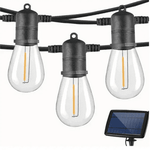 Genérica - Guirnalda Focos Exterior Recarga Solar 5 Metros Luz Cálida