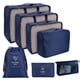 thumbnail image 1 of 8Pcs / Set Cubos De Embalaje Para Clasificación De Ropa De Viaje Para Acampar En Casa, Familia, Azul Marino, 1 of 5