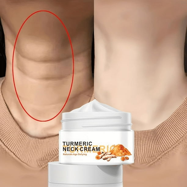 Rejuvenate Your Skin with Turmeric Neck Firming Cream - Retinol Collagen & Hyaluronic Acid for a Double Chin Reducer - Day & Night Cream for Firming & Hydrating!