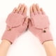 thumbnail image 5 of Guantes de invierno para mujer, paquete de 2, cálidos, de punto, convertibles, sin dedos, con gorro protector., 5 of 5