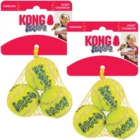 Pelota De Tenis Dog Toy Kong Squeakair Ball De Primera Calidad (Paquete De 6)