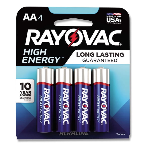 Batería Rayovac RAY8154J de alta energía alcalina Premium AA