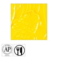 Líquido Glaze Amaco Lg-63, Sin Plomo, Brillante, Amarillo Brillante, 473 Ml