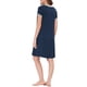 thumbnail image 3 of INSPIRE CHIC Camisón de Manga Corta para Mujer Regreso a Clases con Bolsillos Suave y Elástico Cuello en V Largo hasta la Rodilla Camisón Ropa de Casa M Azul, 3 of 6