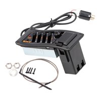 Magideal - Pastilla Piezoeléctrica Para Guitarra Acústica, Ecualizador De 4 Bandas, Con Enchufe De 2,5Mm, Amplificador De Preamplificador, Sintonizador, Pastilla