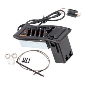 Magideal - Pastilla Piezoeléctrica Para Guitarra Acústica, Ecualizador De 4 Bandas, Con Enchufe De 2,5Mm, Amplificador De Preamplificador, Sintonizador, Pastilla