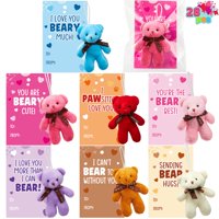 Joyin - Tarjetas De Regalo Para El Día De San Valentín Con Minioso De Peluche, 28 Paquetes