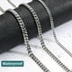 thumbnail image 3 of Cadenas de eslabones cubanos de 3 mm para hombre, collar de acero inoxidable estilo hip hop, cadena de eslabones para el cuello, regalo para hombre y mujer, 18 pulgadas de largo., 3 of 7