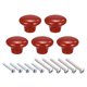 thumbnail image 1 of Uxcell 5pcs Pomos de Cerámica para Cajones Forma de Champiñón Tiradores de Puerta Rojos 38x28mm, 1 of 6