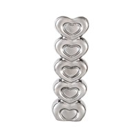 Magideal - Florero De Cerámica En Forma De Corazón, Adorno De Mesa, Regalo Multifuncional Del Día De San Valentín Para Cafetería, Decoración Decorativa Para Plata 7X45X21Cm