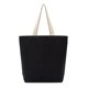 thumbnail image 2 of Bolso Tote De Canvas Sustentable Con Asas Largas Negro, 2 of 8