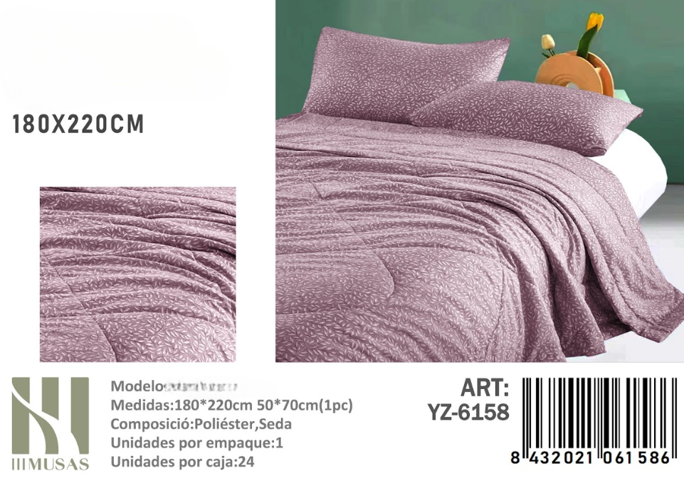 Mundo Shopping - Plumon Con Diseño Lila Plaza Y Media Imusa