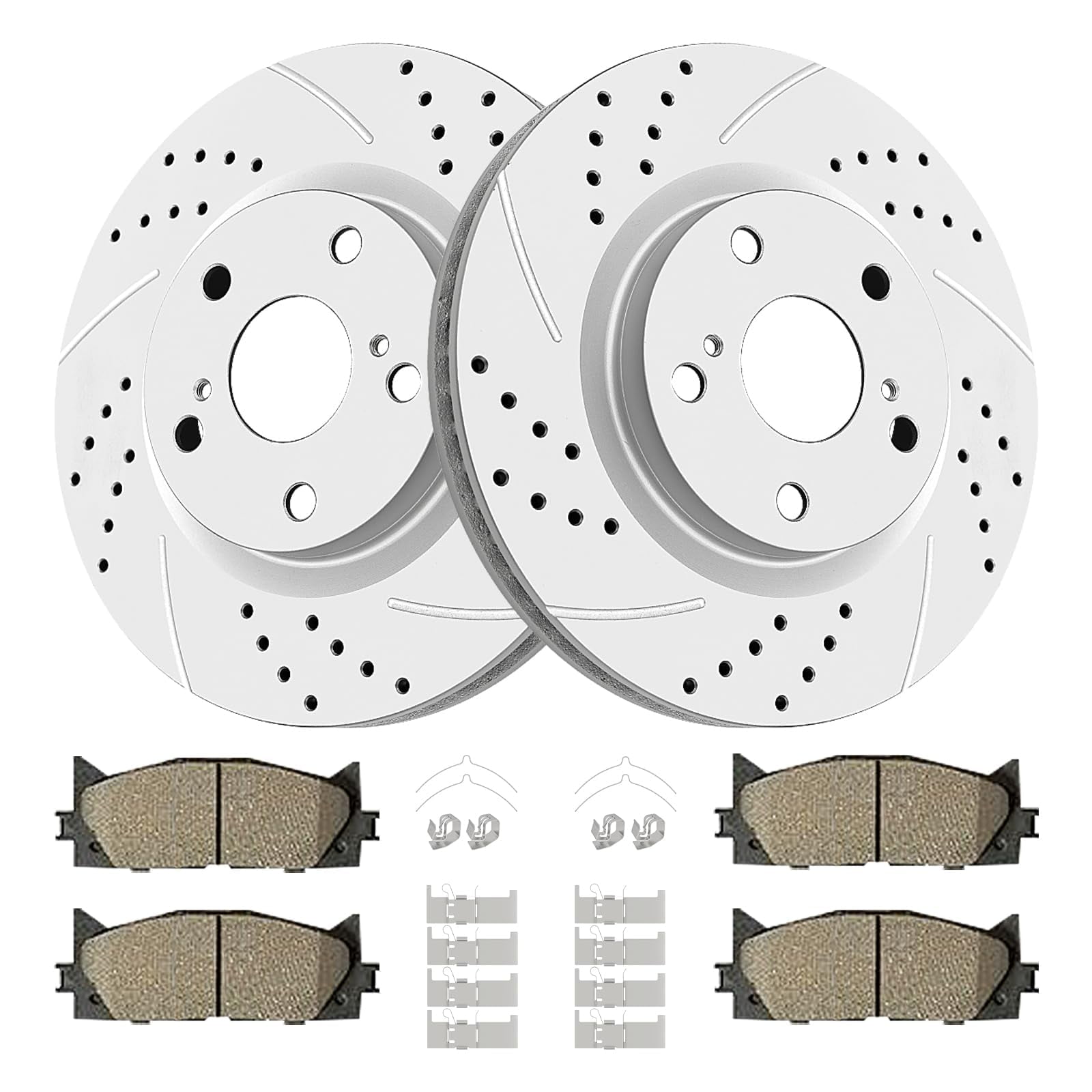 Kit De Frenos Acinoparts Delanteros Perforados Y Ranurados Para Toyota