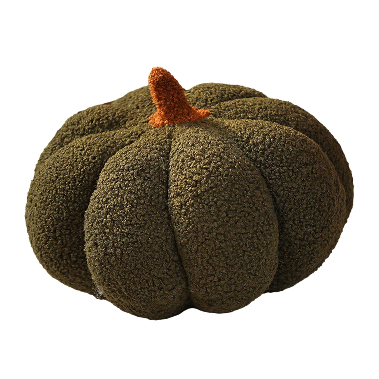 Magideal - Almohada De Calabaza De Halloween, Linda Almohada En Forma 3d, Regalo De Acción De Gracias, Almohada Suave Y Rellena Para Sofá, Cama, Decoración De Ha De Color Verde Oscuro