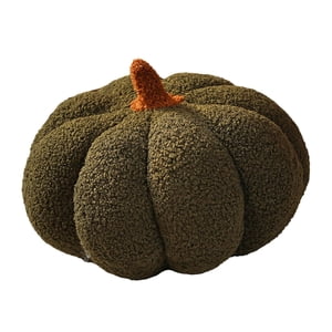 Magideal - Almohada De Calabaza De Halloween, Linda Almohada En Forma 3D, Regalo De Acción De Gracias, Almohada Suave Y Rellena Para Sofá, Cama, Decoración De Ha De Color Verde Oscuro