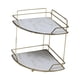 thumbnail image 1 of Cesta De Ducha De Esquina En Forma De Abanico Suave Sin Perforaciones Para Baño Cocina Hotel 2 Capas, 1 of 5