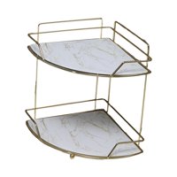 Bothyi - Cesta De Ducha De Esquina En Forma De Abanico Suave Sin Perforaciones Para Baño Cocina Hotel 2 Capas