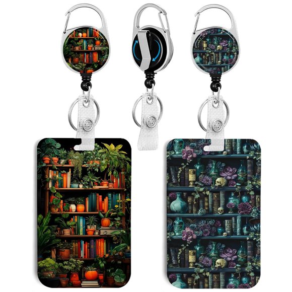 Porta credenciales Rcmyll pack de 2 con carrete retráctil