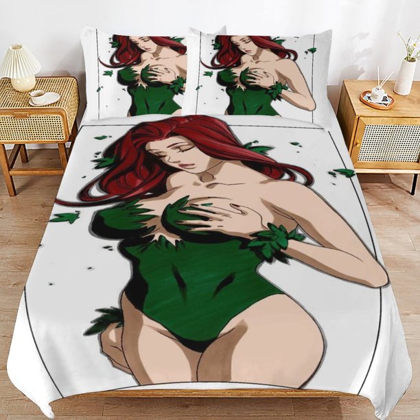 Poison Ivy Bedding Sets Ultra Soft Skin-Friendly Duvet Cover 3 Piece, Cute Comforter Cover Bed Set for Boys Girls Kids