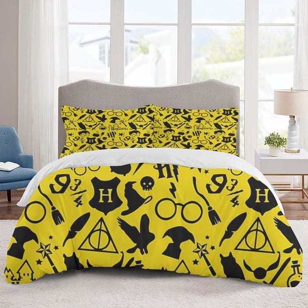 Harry potter Bedding Sets Cartoon Duvet Cover Lightweight 3 Piece Bet Sets for Kids Boys Girls