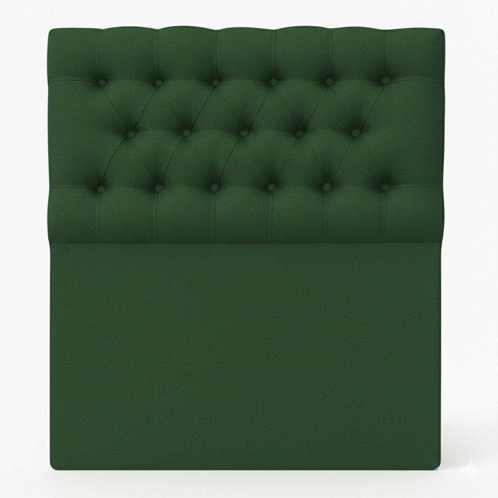 Vitelio - Respaldo Capitone Color Verde 1 Plaza Premium