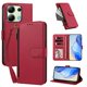 thumbnail image 2 of Funda con Billetera para [Xiaomi Redmi Note 13 4G] con Bolsillo Zipper y Tarjetero Rojo, 2 of 6
