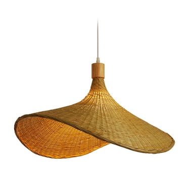 Lámpara de Techo Rattan Hat Pantalla 30cm - Bombilla No Incluida Antigua Moderna