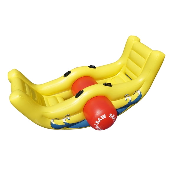 Float Sea-Saw Rocker Swimline, color amarillo, 100 x 60 x 43 cm