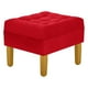 thumbnail image 4 of Sofa Retro 3c + 2 Pouf Felpa 01 Rojo, 4 of 6