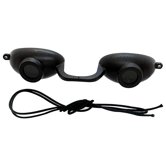 Gafas de bronceado flexibles Super Sunnies Evo, gafas negras con protección UV para los ojos, compatibles con la FDA