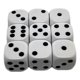 thumbnail image 1 of Set De 9 Dados 6 Caras Acrílicos Pequeño Color Blanco, 1 of 1