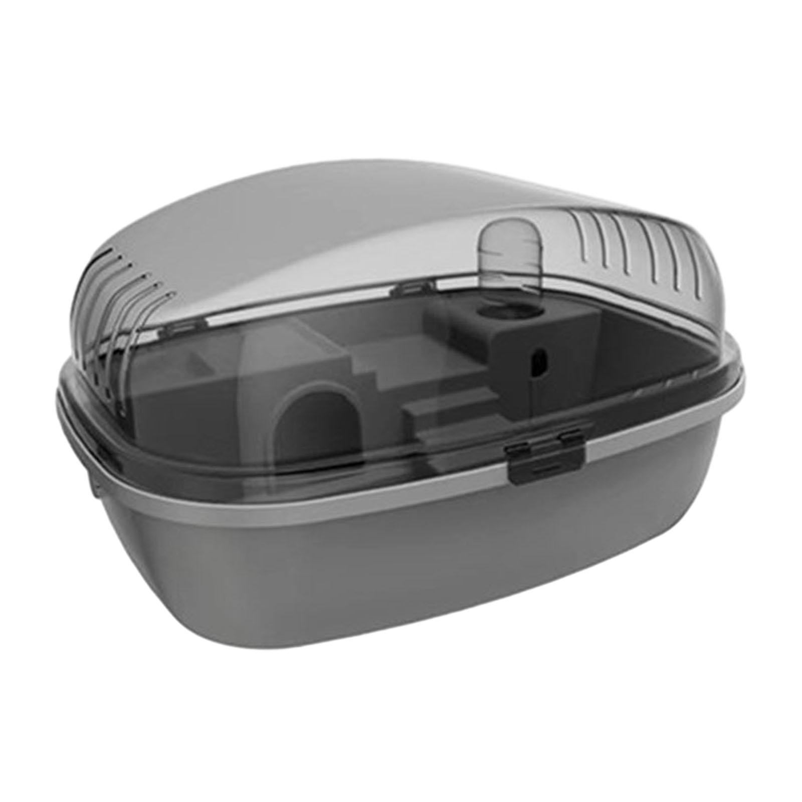 Magideal - Hábitat De Hámster,Jaula Grande Para Hámster,Casa De Juego Para Ejercicio Transparente Y Transpirable,Casa De Jaula Para Animales Pequeños Para Planea Gris