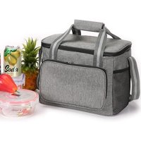 Genérico - Lonchera Térmica Portátil Aislada Gran Capacidad Gris