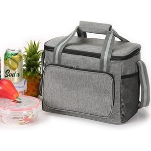 Genérico - Lonchera Térmica Portátil Aislada Gran Capacidad Gris