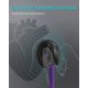 thumbnail image 3 of Estetoscopio Clairre de un solo cabezal para médicos y enfermeras, color morado, 3 of 8
