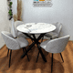 thumbnail image 1 of Comedor Elite Alicia Velvet Marmol Black - Gris - 100Cm, 1 of 2